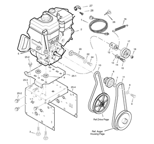 Engine Diagram and Parts List for 6291570X85-18-2847-28 2007 Briggs and Stratton Snow Blower